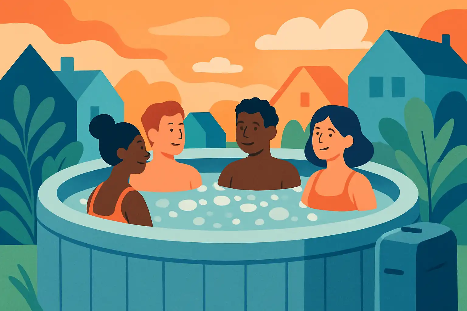 Samen bubbelen: zo start je een buurt- of spa-sharinggroep met een opblaasbare jacuzzi