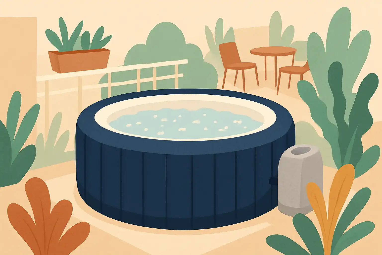 Van balkon tot achtertuin: zo kies je de perfecte opblaasbare jacuzzi voor kleine ruimtes