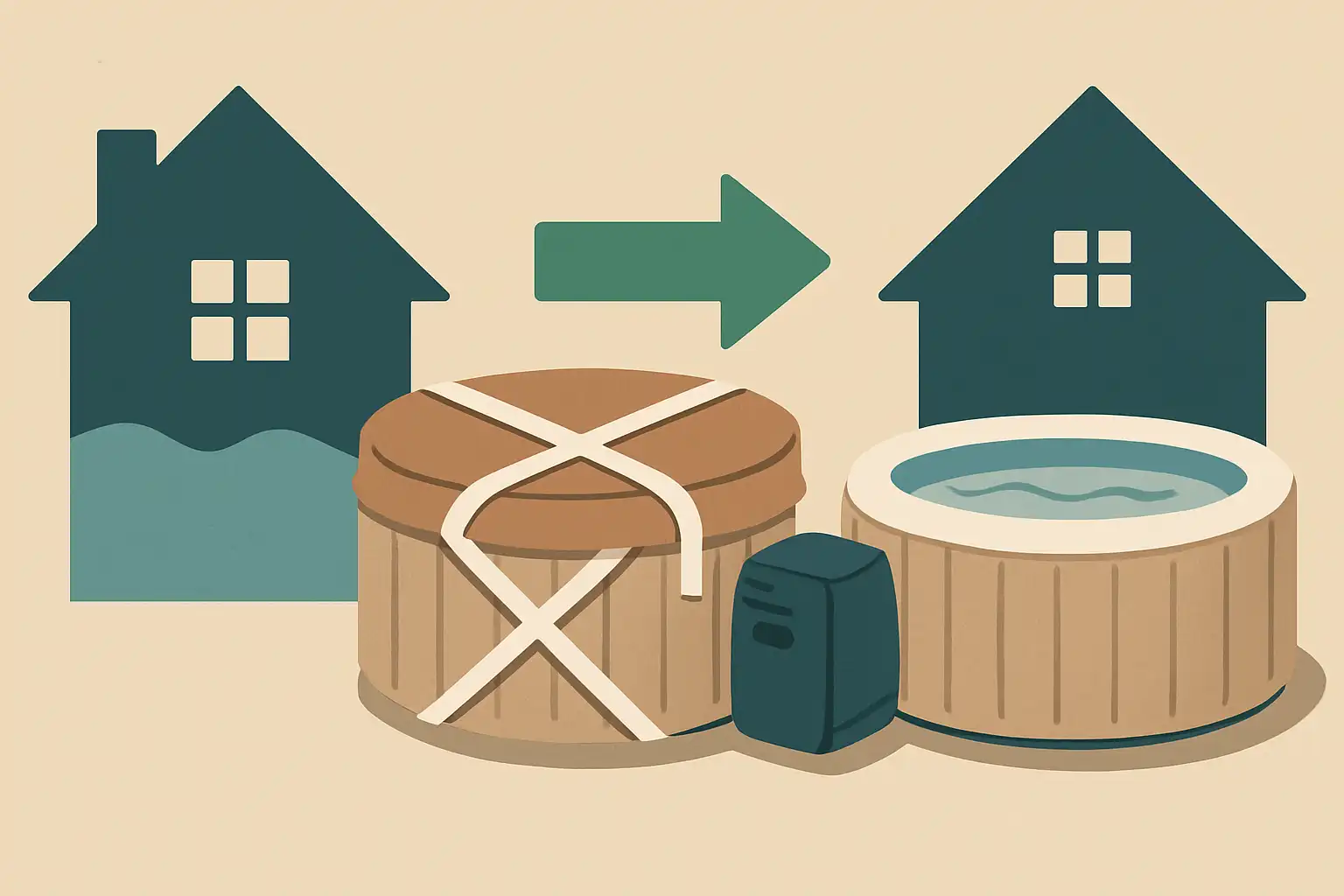 Verhuizen met je opblaasbare jacuzzi: zo pak je hem veilig in en zet je hem weer perfect neer