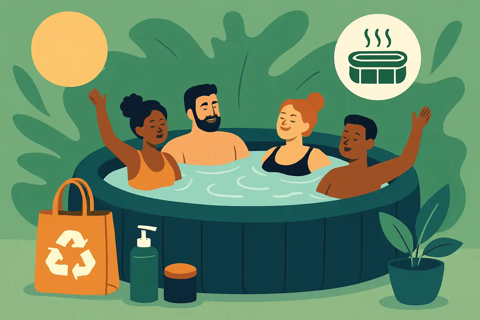 Zero-waste jacuzzi party: zo organiseer je een milieuvriendelijke spa-avond