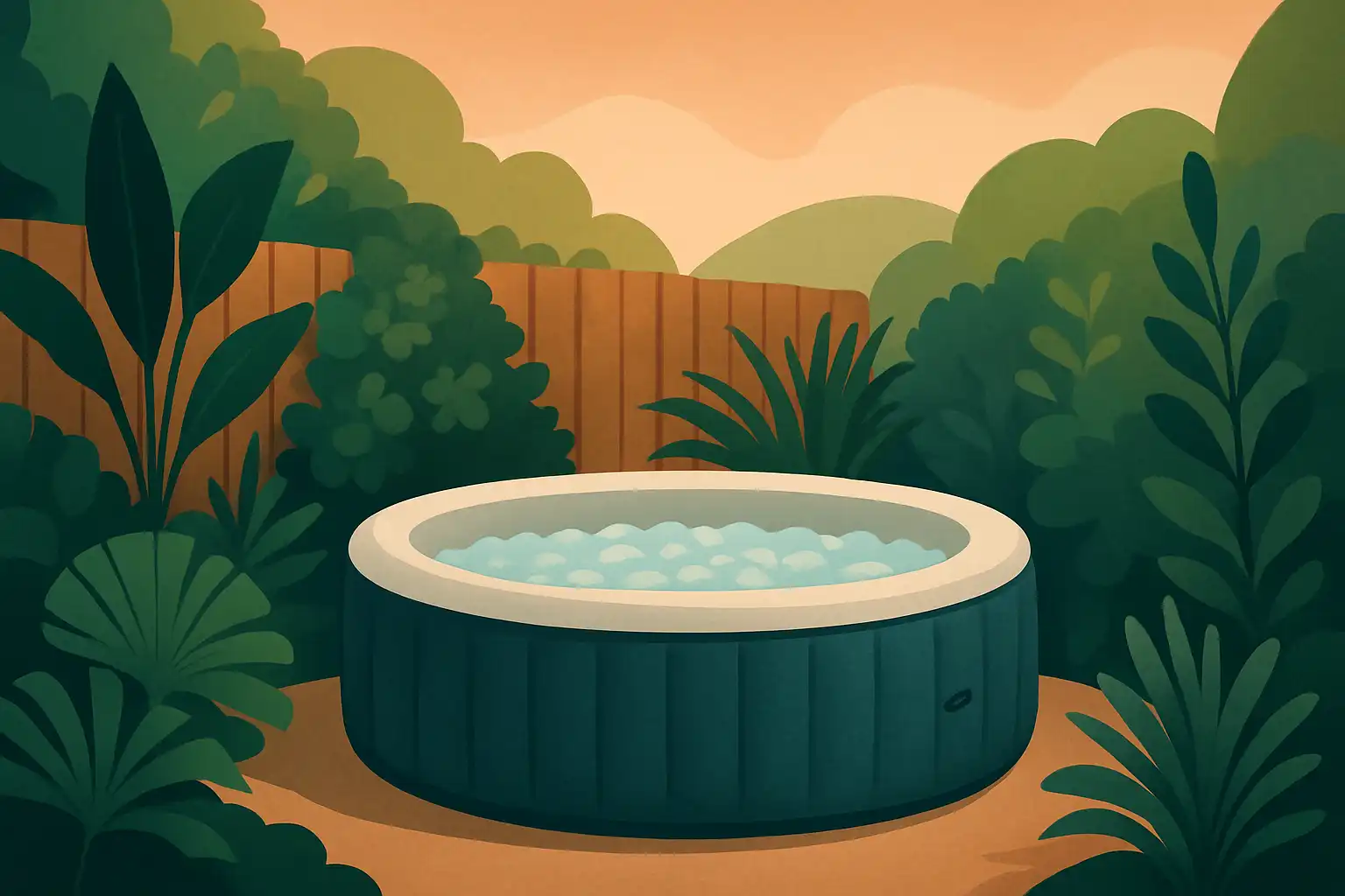 Zo creëer je een intieme spa-oase: beplanting en privacy rond je opblaasbare jacuzzi