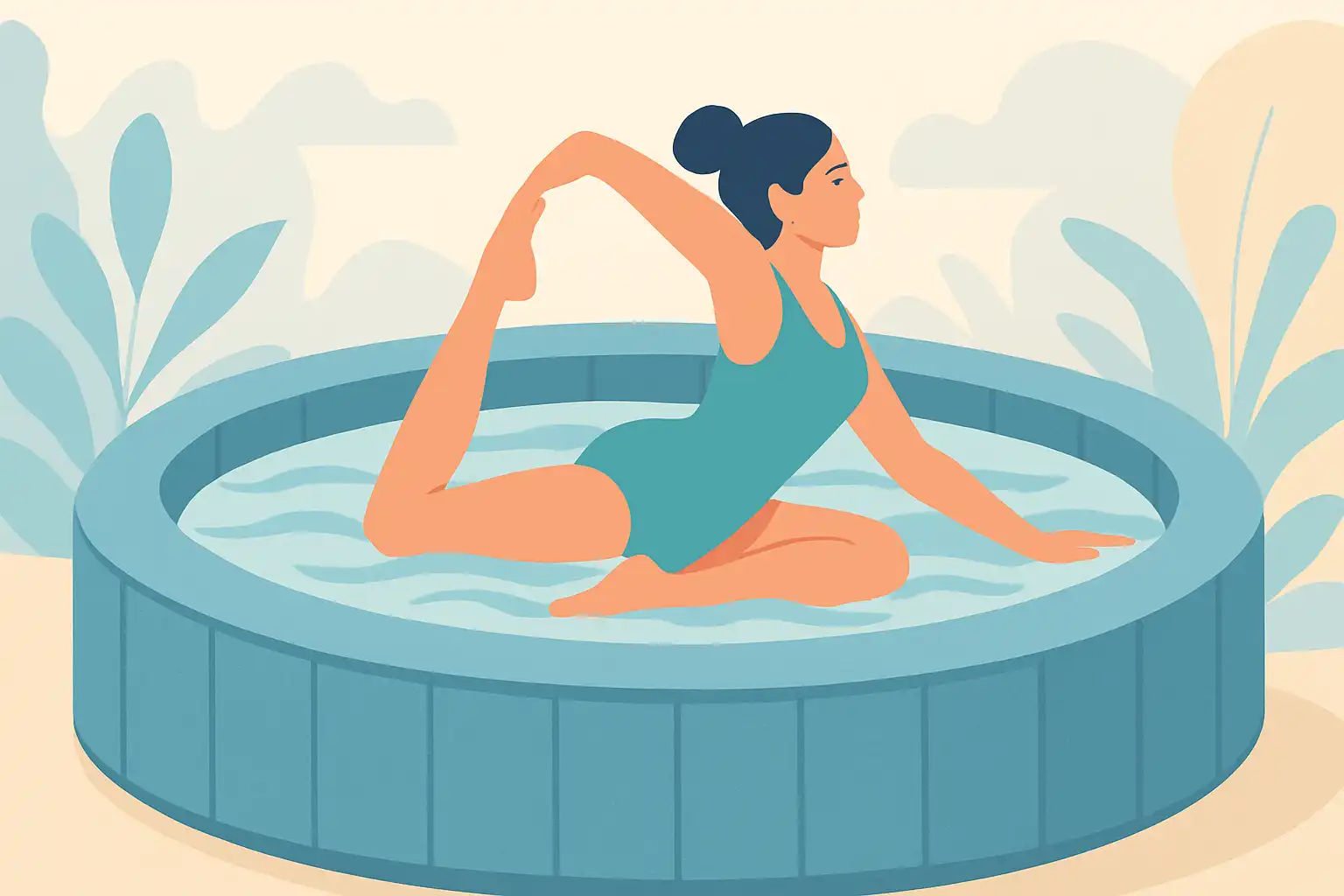 Zo doe je aqua-yoga en ontspannende stretches in je opblaasbare jacuzzi