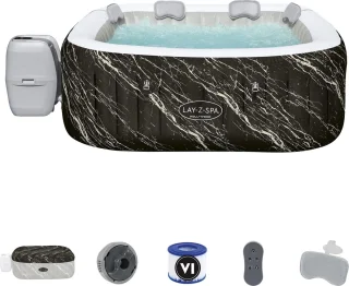 Lay-Z-Spa® Hollywood Energy-Efficient Luxe AirJet™ Opblaasbare Spa met Ledverlichting voor 4-6 Personen