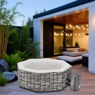 Premium IJsbad Cold Plunge – Dropstitch 300L – Inclusief Pomp, Thermische Afdekking & Filter – Voor Koudetherapie, Sportherstel & Wellness – Hometotry