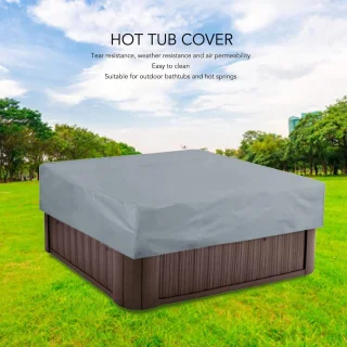 Waterdichte Hot Tub SPA Cover - Grijs - 190cm - Beschermhoes voor Bad en Hot Spring
