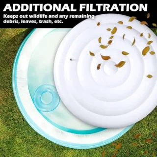 Rond Opblaasbaar Bubbelbaddeksel Opvouwbaar Energiebesparend Deksel voor Opblaasbare Buitenbubbelbaden 4.5Ft