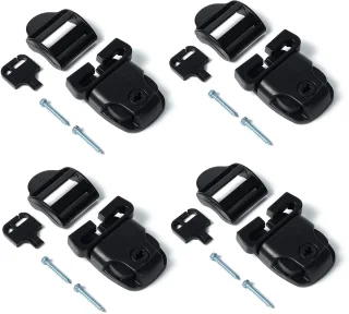 4pcs Hot Tub Cover Clips, Replacement Hot Tub Cover Latch Repair Kit with Key and Screws Accessories for Hot Tub Cover Straps