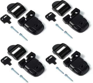 4pcs Hot Tub Cover Clips, Replacement Hot Tub Cover Latch Repair Kit with Key and Screws Accessories for Hot Tub Cover Straps
