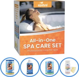 Intex PREMIUM PureSpa Jet & Bubble Deluxe Carbone + Aquatural Care Set + Wifi - 4 persoons