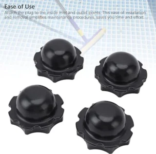 4-pack P6575 Rubberen Gatplug, Filterstopkap voor Opblaasbare Hot Tub Spa, Buitenbubbelbad en Spa-accessoire, voor Opblaasbaar Bubbelbadgat