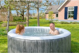 EXIT Wood Deluxe spa (4 personen) - donkergrijs