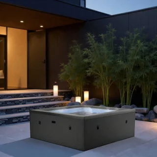 Luxe Opblaasbare Spa Jacuzzi 6 Personen – Semi-Rigide Bubbelbad 1100L met Verwarming 42°C, 90 Massagejets & Thermische Afdekking – Tuin Whirlpool Bubbelbad – Hometotry