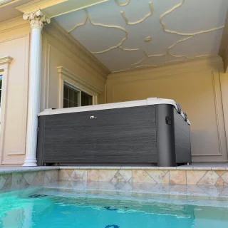 Luxe Oslo Plus Jacuzzi Spa – 6 Persoons Opblaasbare Whirlpool met 128 Massage Jets, Hydrojets, LED Verlichting & Verwarming – Hometotry