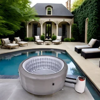 Luxe Opblaasbare Jacuzzi Spa 4 Personen – Bubbelbad met Verwarming & 110 Jets – Hometotry