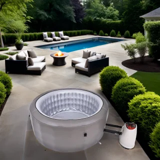 Luxe Opblaasbare Jacuzzi Spa 4 Personen – Bubbelbad met Verwarming & 110 Jets – Hometotry