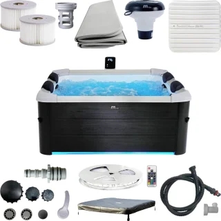 MSPA - Oslo Plus - Mspa oslo plus 6-persoons vaste spa 4 hydromassagekussens, inclusief hoes 180 cm x 65 cm