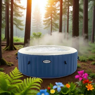 Luxe Opblaasbare Jacuzzi & Whirlpool – 4 Personen – 100 Massage Jets – Ø 180 cm – 40°C Verwarming – Inclusief Afdekhoes & Filter – Binnen & Buiten Hometotry