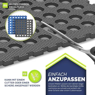 Zwembadmat 12 stuks met gaten, 51 x 51 cm - Onderlegmat voor zwembad en kinderbadje - Vloermat en vloerbescherming - Warmte-isolerend