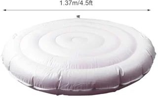Round Inflatable Hot Tub Cover with Handle, 4.5ft Rainproof Insulated Hot Tub Lid for Outdoor Inflatable Round Hot Tub, Portable Hot Tub Cover for Round