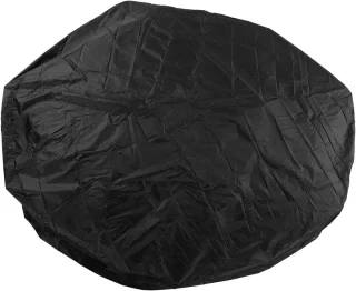 Opblaasbare Spa Hot Tub Cover Waterdicht 190 Zilver Polyester Taft - Ronde Bad 215x70cm Zwart