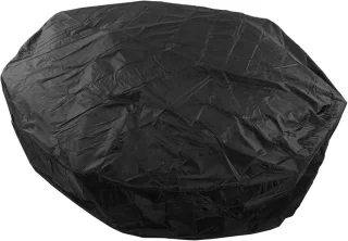 Opblaasbare Spa Hot Tub Cover Waterdicht 190 Zilver Polyester Taft - Ronde Bad 215x70cm Zwart