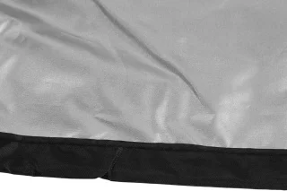 Opblaasbare Spa Hot Tub Cover Waterdicht 190 Zilver Polyester Taft - Ronde Bad 215x70cm Zwart
