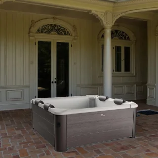 Luxe Opblaasbare Spa Tribeca – Bubbelbad Jacuzzi Whirlpool 6 Personen – 120 Massagejets, Verwarming 40°C, App-Bediening & Thermische Afdekking – Hometotry