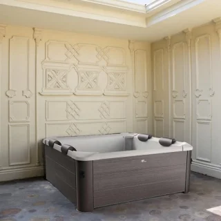 Luxe Opblaasbare Spa Tribeca – Bubbelbad Jacuzzi Whirlpool 6 Personen – 120 Massagejets, Verwarming 40°C, App-Bediening & Thermische Afdekking – Hometotry
