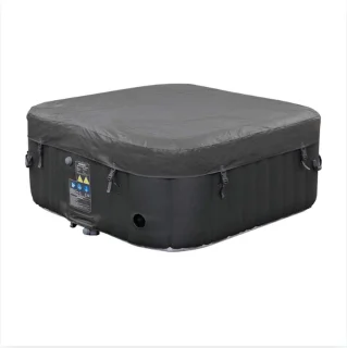 Jacuzzi Opblaasbaar Vierkant - Jacuzzi Opblaasbaar 4 Persoons Met Automatische Inflatie - Jacuzzi Spa Met 100 Massage Jets