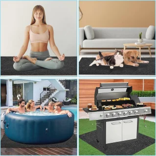 Antislip Waterdichte Bubbelbadmat - Herbruikbare Vloermat voor Zwembad en Bubbelbad, 188 x 183 cm
