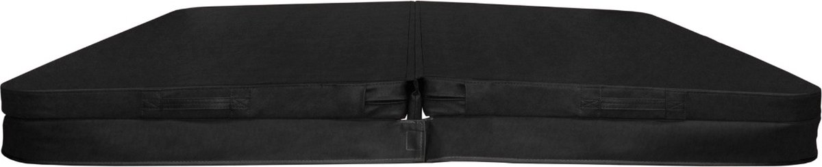 2.1m x 2.1m Vierkant Spa Bubbelbad Hard Cover Zwart