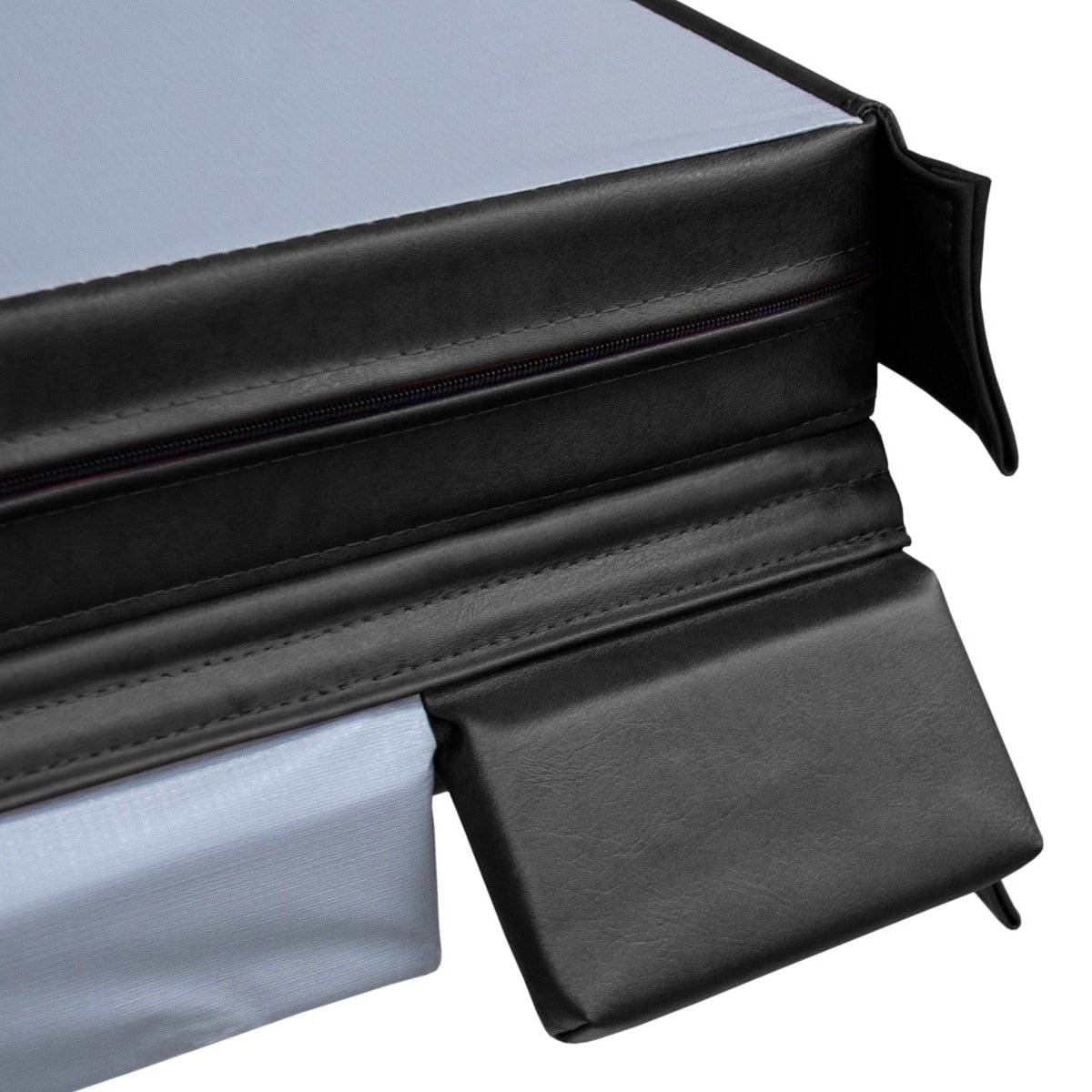 2.1m x 2.1m Vierkant Spa Bubbelbad Hard Cover Zwart