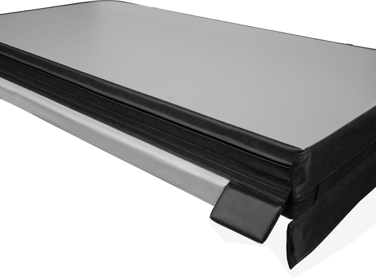 2.1m x 2.1m Vierkant Spa Bubbelbad Hard Cover Zwart
