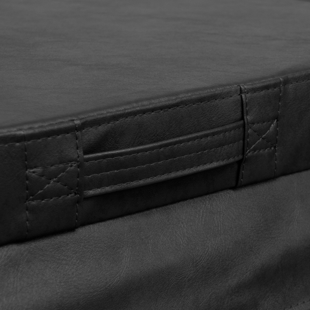2.1m x 2.1m Vierkant Spa Bubbelbad Hard Cover Zwart
