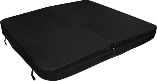 2.1m x 2.1m Vierkant Spa Bubbelbad Hard Cover Zwart