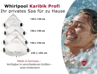 Alta Furniture Caribbean Luxe Whirlpoolbad 150 x 150 cm 2-persoons