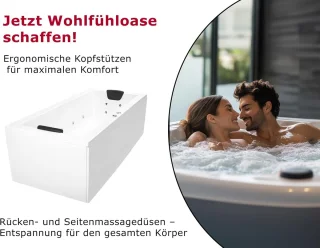 Alta Furniture Duo Whirlpoolbad 170 x 75 x 62 cm