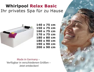 Alta Furniture Duo Whirlpoolbad 170 x 75 x 62 cm