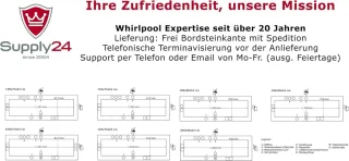 Alta Furniture Duo Whirlpoolbad 170 x 75 x 62 cm