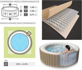 Alta Furniture FiberLuxe Spa XL (196x71 cm) - Opblaasbare Whirlpool