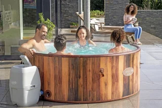 Alta Furniture Helsinki FortiFiber Spa - Ronde hout-look hottub Ø180x66 cm
