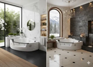 Alta Furniture Milano Indoor Whirlpool 140x140 cm (2-persoons)