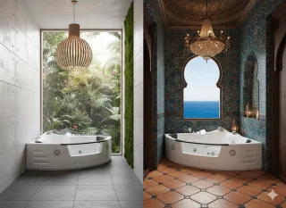 Alta Furniture Milano Indoor Whirlpool 140x140 cm (2-persoons)
