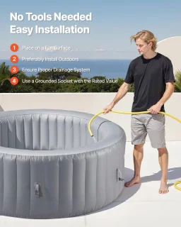 Amolass Jacuzzi Opblaasbare Hottub