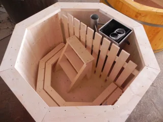 Aquila Spa Houten Hot Tub Ø1.9m met Interne Kachel en Cover