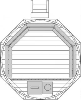Aquila Spa Houten Hot Tub Ø1.9m met Interne Kachel en Cover