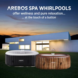 AREBOS Bubbelbad 190x120 cm