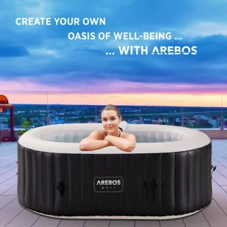 AREBOS Bubbelbad 190x120 cm
