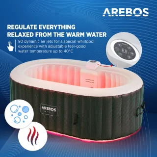 AREBOS Bubbelbad 190x120 cm