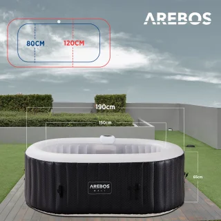 AREBOS Bubbelbad 190x120 cm